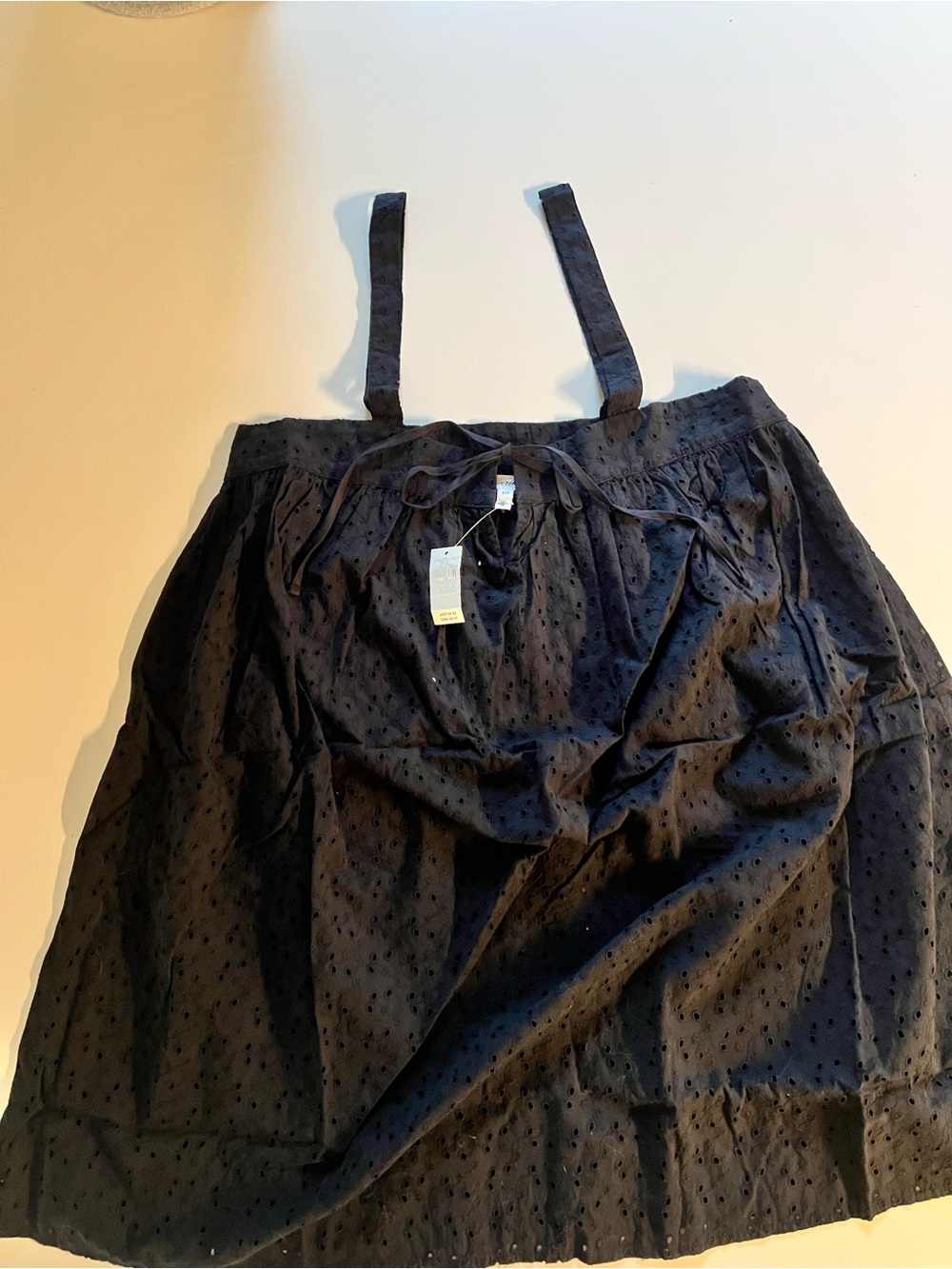 aerie Black Eyelet Coverup with Straps